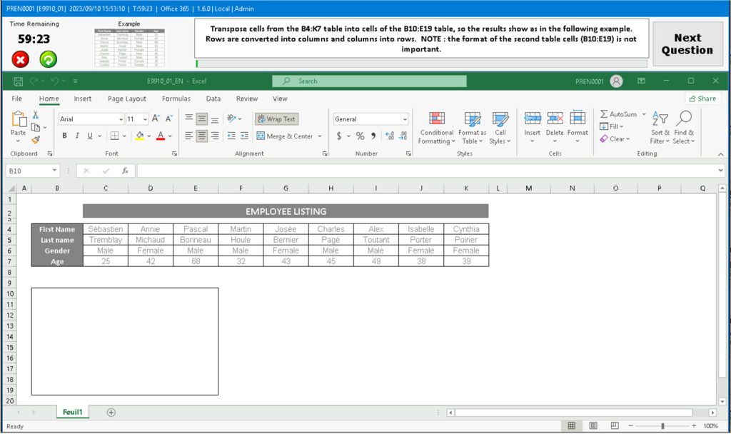 Zmartests' Microsoft Excel skill test